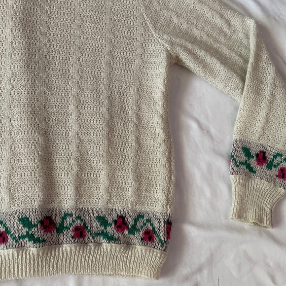 CARLA FERRONI By Lady Jane Ivory Short Cardigan Sweater Size Large Made in Italy - Picture 11 of 12